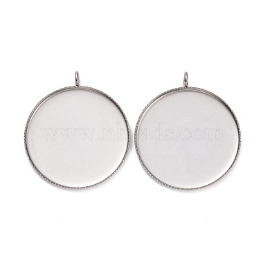 Stainless Steel Color Round 304 Stainless Steel Pendants