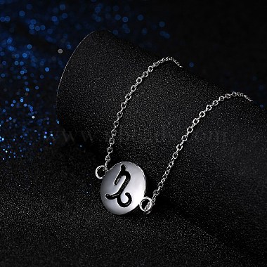 Fashion Brass Constellation/Zodiac Sign Pendant Necklaces(NJEW-BB20150)-5