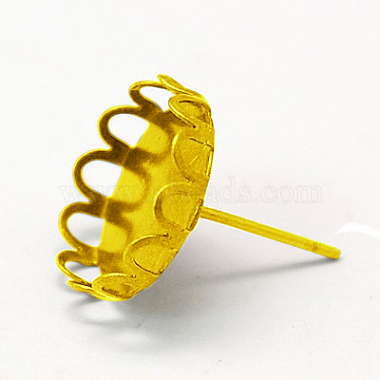 Brass Stud Earring Settings(KK-I003-G-NF)-3