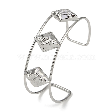 Rhombus 304 Stainless Steel Cuff Bangles