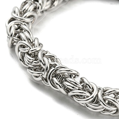 304 Stainless Steel Byzantine Chain Bracelet(BJEW-C042-04P)-2