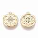 Brass Micro Pave Cubic Zirconia Charms(ZIRC-T011-02G-NF)-2