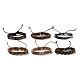Bracelet à cordon en simili cuir tressé réglable de style 6pcs 6 serti de cordon ciré pour hommes(BJEW-F458-10)-2