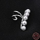 Rhodium Plated 925 Sterling Silver Pearl Clip-on Earrings(EJEW-BB72156)-1