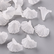 Transparent Acrylic Beads, Calla Lily, Frosted, Clear, 40.5x33x35mm, Hole: 1.8mm, about 135pcs/500g(BSF796)