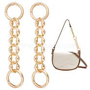 2Pcs Alloy Oval Link Purse Strap Extenders, Light Gold, 14.8cm(FIND-UN0003-07KCG)