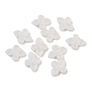 (Defective Closeout Sale: Yellowing) Resin Cabochons, Nail Art Decoration Accessories, Flower, Beige, 7x9x2mm(MRMJ-XCP0001-64B)