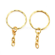 Iron Split Key Rings, Keychain Clasp Findings, Golden, Ring: 25x2.5mm, Inner diameter: 21mm(E337-G)