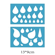 Acrylic Earring Handwork Template, Card Leather Cutting Stencils, Deep Sky Blue, Teardrop, 130x90x2mm, 2pcs/set(DIY-WH0359-090)