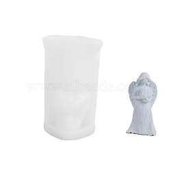 DIY Angel Silicone Candle Molds, for Scented Candle Making, Heart, 6x11.3cm(SIMO-PW0018-01D)