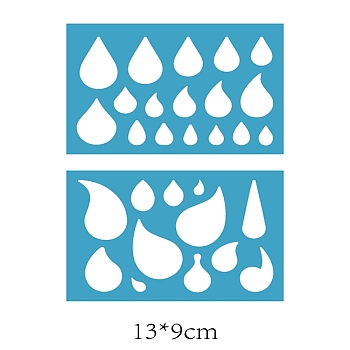 Acrylic Earring Handwork Template, Card Leather Cutting Stencils, Deep Sky Blue, Teardrop, 130x90x2mm, 2pcs/set