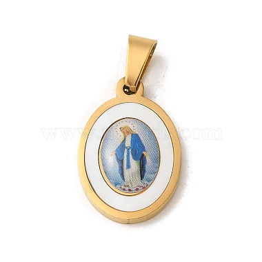 Golden Dodger Blue Oval Shell Pendants