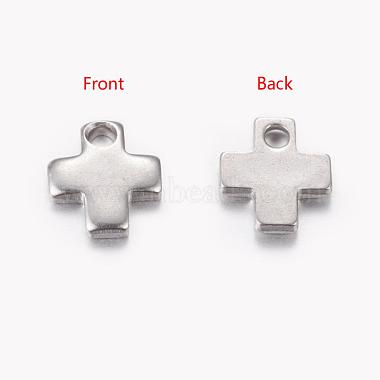 Stainless Steel Color Cross Stainless Steel Charms
