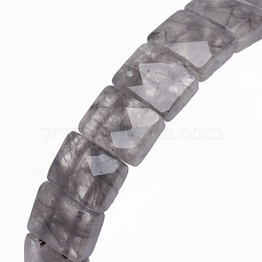 Natural Cloudy Quartz Gemstone Stretch Bracelets(BJEW-F406-B02)-3