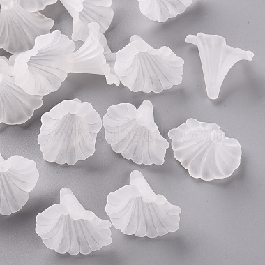 41mm White Flower Acrylic Beads