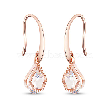 Clear Brass + Cubic Zirconia Earrings