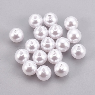 12mm White Round ABS Plastic Beads