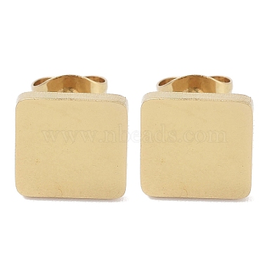 Square 304 Stainless Steel Stud Earrings