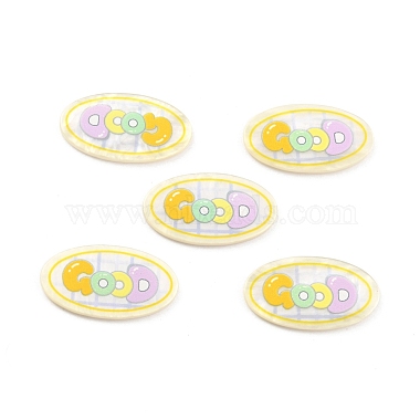 Colorful Oval Acrylic Cabochons