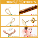 8 Pairs 2 Color Brass Stud Earring Findings(KK-FH0006-64)-5