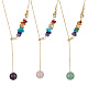 Natural Mixed Gemstone Beaded Larat Necklace with Brass Chains(NJEW-JN04509)-1