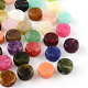 Flat Round Imitation Gemstone Acrylic Beads(X-OACR-R050-M)-1
