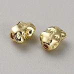 Brass Beads, Nuggets, Golden, 7.5x7x4mm, Hole: 1.4mm(KK-WH0044-164C)