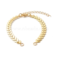 Bracelet Making Accessories, with Brass Cobs Chains, 304 Stainless Steel Bar Link Chain, Lobster Claw Clasps, Charms & Jump Rings, Golden, 6-1/2 inch(16.5cm)(AJEW-JB01050)