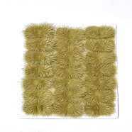 Faux Mink Fur Rectangle Decoration, Pom Pom Ball, for DIY Bowknot Hair Accessories Craft, Dark Khaki, 8~8.5x3.7~4cm(X-FIND-S320-01A-10)