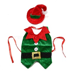 Christmas Clothes Felt Cloth & Iron Wine Bottle Cover Decoration, for Christmas Party Decoration, Green, 220x126x2mm(DJEW-K027-02A)