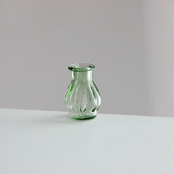 Transparent Miniature Glass Vase Bottles, Micro Landscape Garden Dollhouse Accessories, Photography Props Decorations, Medium Sea Green, 14.5x22mm