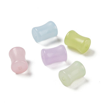 Opaque Acrylic Beads, Column, Mixed Color, 12x8mm, Hole: 1.6mm