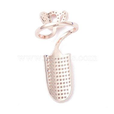 Brass Micro Pave Cubic Zirconia Fingernail Rings(RJEW-D115-06RG)-2