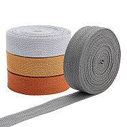 Elite 4 Rolls 4 Colors Flat Polyester Cord/Band, Webbing Garment Sewing Accessories, Mixed Color, 25x1.4mm, about 5 yards/roll, 1 color/roll(OCOR-PH0002-59)