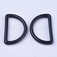 Plastic D Rings, Buckle Clasps, For Webbing, Strapping Bags, Garment Accessories, Black, 20.5x30x3.5mm, Inner Diameter: 23.5x14mm(KY-WH0018-02D)
