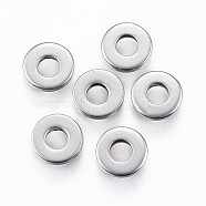 201 Stainless Steel Spacer Beads, Disc, Stainless Steel Color, 6.5x1mm, Hole: 3mm(STAS-K154-57P)