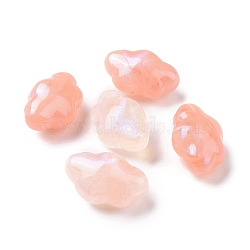 Opaque Acrylic Beads, Glitter Beads, Cloud, Light Salmon, 16.5x26x13mm, Hole: 2mm, about 150pcs/500g(OACR-E014-17C)