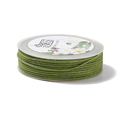 Braided Nylon Threads, Dyed, Knotting Cord, for Chinese Knotting, Crafts and Jewelry Making, Yellow Green, 1.5mm, about 13.12 Yards(12m)/Roll(NWIR-E023-1.5mm-37)