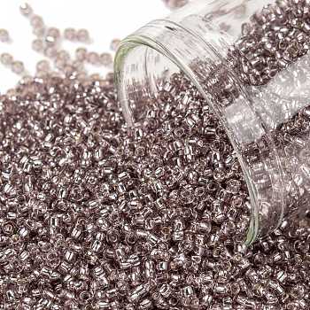 TOHO Round Seed Beads, Japanese Seed Beads, (26) Silver Lined Light Amethyst, 15/0, 1.5mm, Hole: 0.7mm, about 3000pcs/10g