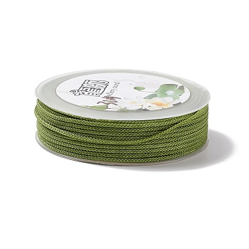 Braided Nylon Threads, Dyed, Knotting Cord, for Chinese Knotting, Crafts and Jewelry Making, Yellow Green, 1.5mm, about 13.12 Yards(12m)/Roll