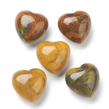 Natural Pietersite Heart Love Stone, Pocket Palm Stone for Reiki Balancing, 19x20x13mm