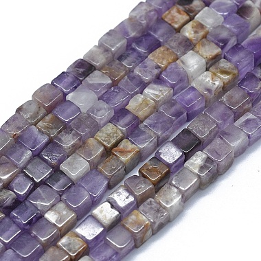 3mm Cube Amethyst Beads