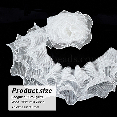 3-Layer Polyester Ruffled Trimming(DIY-WH0320-46)-2