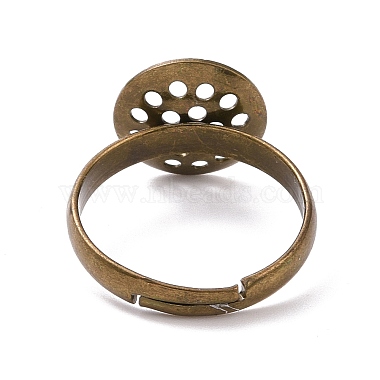 DIY Antique Bronze Adjustable Brass Sieve Ring Bases(X-EC163-3NFAB)-3