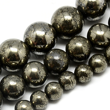 6mm DarkSlateGray Round Chalcopyrite Beads