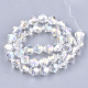 Chapelets de perles en verre galvanoplastique(X-EGLA-Q118-6mm-B17)-2