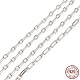 Rhodium Plated 925 Sterling Silver Figaro Chains(STER-F052-12P)-1