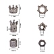 Brass Micro Pave Clear Cubic Zirconia Beads(ZIRC-SZ0001-07P)-3