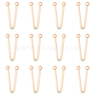 12Pcs Alloy Bikini Clips, Bra Clasp Replacement Part, Light Gold, 44.5x21.5x3~7mm(FIND-CA0009-06)