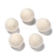 Wool Felt Balls, White, 18~22mm(AJEW-P081-A07)